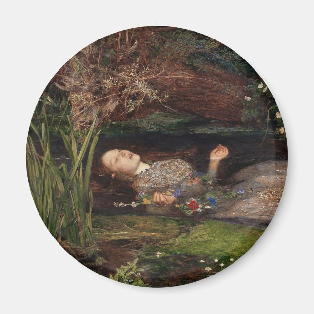 Imán Ophelia por John Everett Millais (Frente)