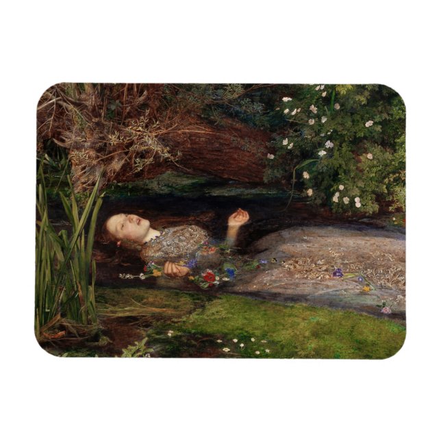 Imán Ophelia por John Everett Millais (Horizontal)
