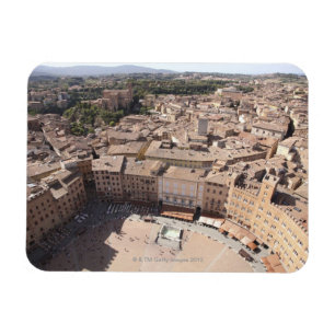 Imán Opinión de alto ángulo de Townscape, Siena, Ital