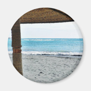 Imán Opinión de la playa debajo del parasol