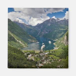 Imán Opinión de Noruega a Geiranger de Flydalsjuvet