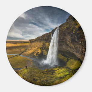 Imán Opinión hermosa del paisaje de Seljalandsfoss