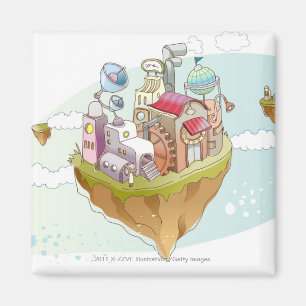 Imán Opinión un ilustracion abstracto colorido