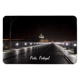 Imán Oporto por la noche Premium Magnet