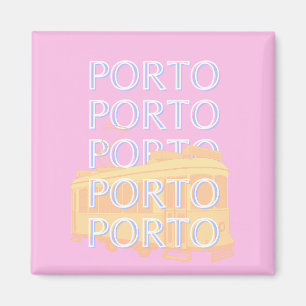 Imán Oporto Travel Art, Portugal Travel Art, Preppy Pin