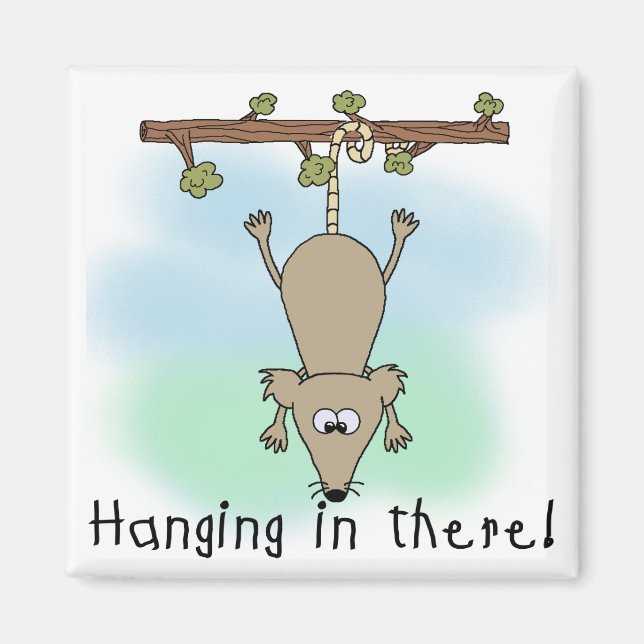 Imán Opossum colgando ahí (Frente)