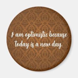 Imán Optimista marrón