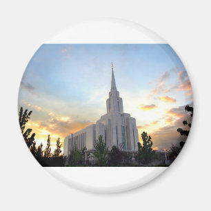 Imán Oquirrh Mountain LDS Utah Temple sunset
