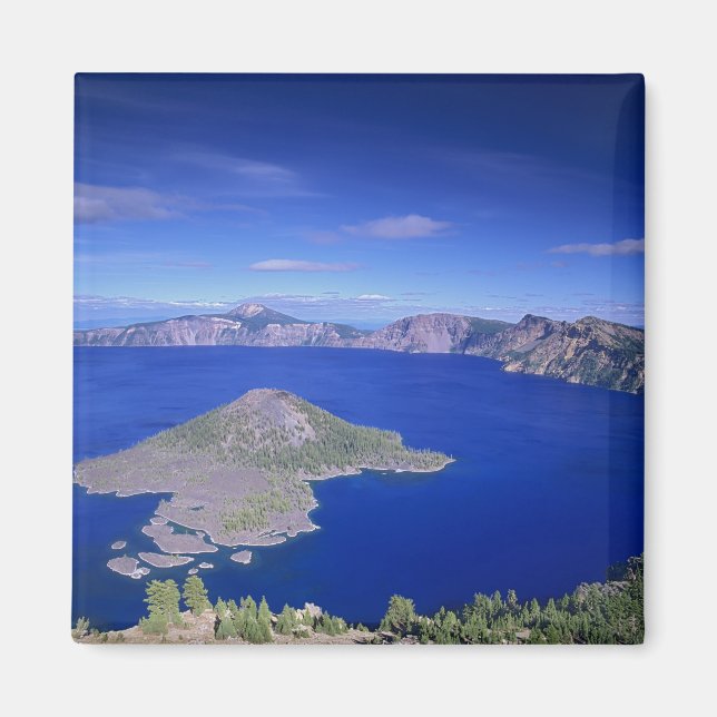 Imán OR, Crater Lake NP, Wizard Island y Crater (Frente)
