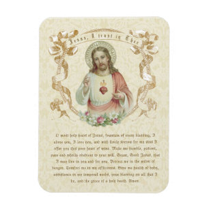 Imán Oración católica religiosa del Sagrado Corazón