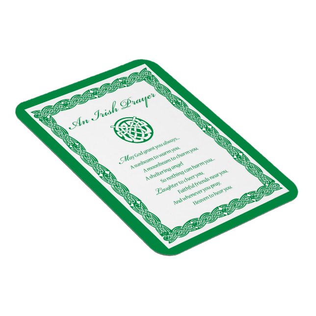 Imán Oración Celta Día de San Patricio (Lado Derecho)