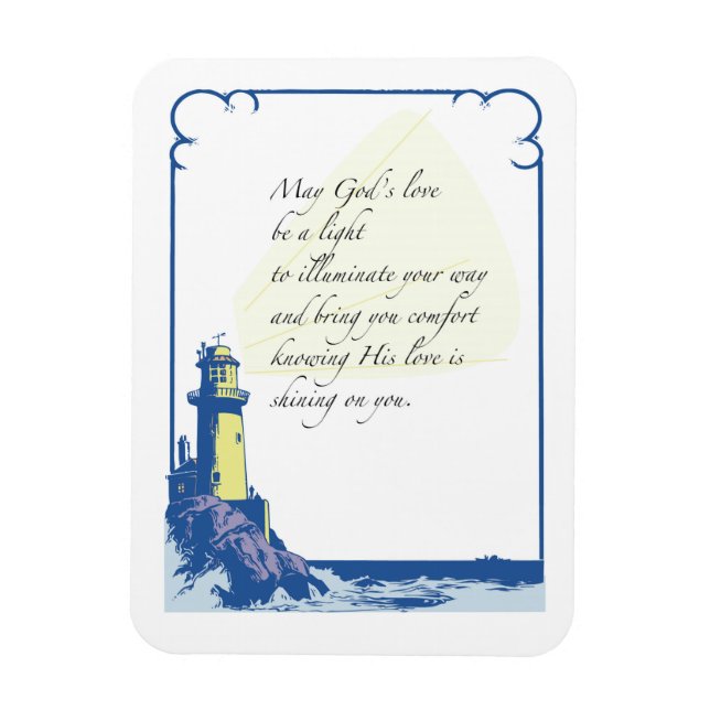 Imán Oración de bendiciones del faro (Vertical)