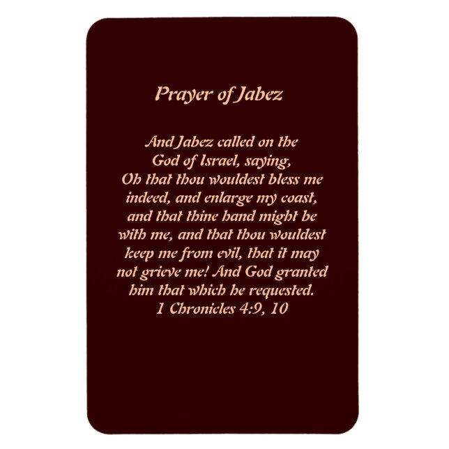 Imán Oración de Jabez Magnet (Vertical)