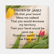 Oración de Jabez Tulip Magnet