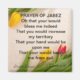Imán Oración de Jabez Tulip Magnet