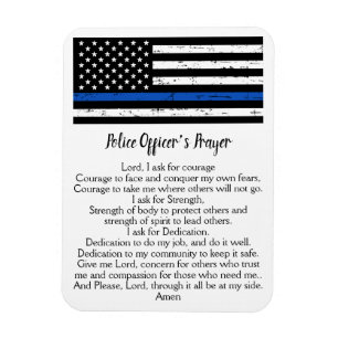 Imán Oración de oficial de policía de la bandera azul