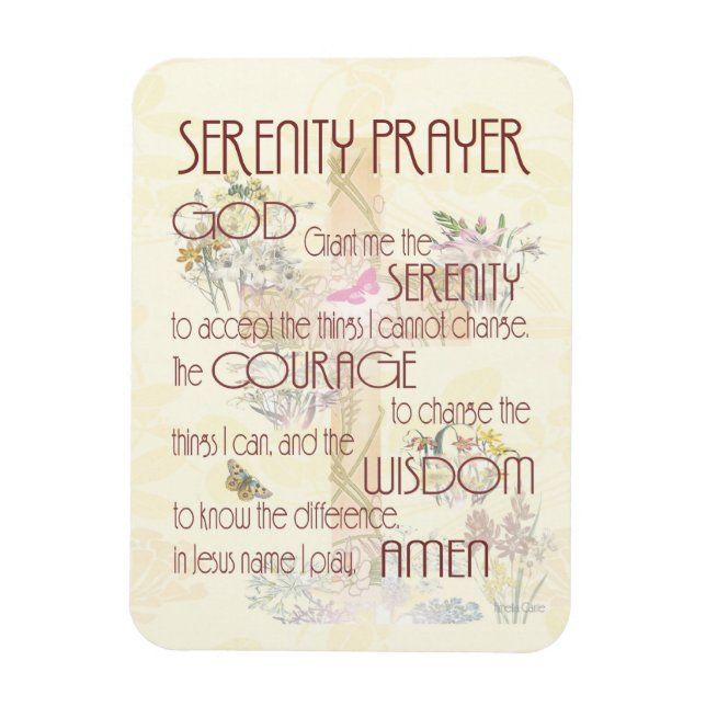 Imán Oración de serenidad en Tan (Vertical)