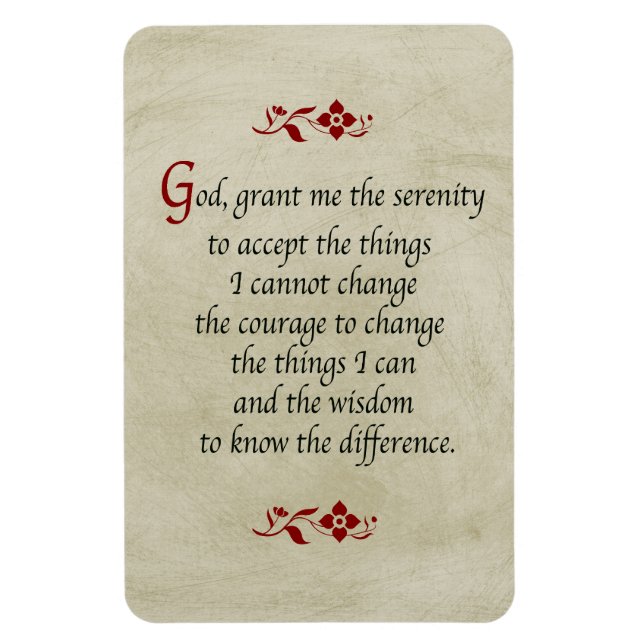 Imán Oración de serenidad/Estilo de cosecha (Vertical)