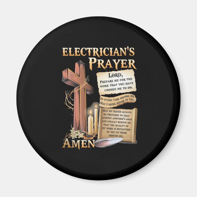 Imán Oración del electricista Amen (Frente)