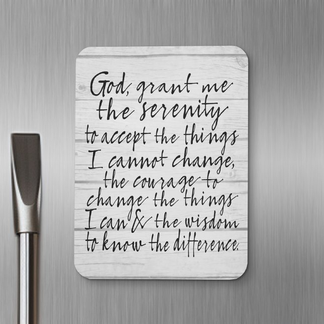Imán Oración por la serenidad - Guión por caligrafía de (fridge magnet - serenity prayer)