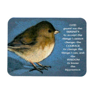 Imán Oración por la serenidad: Junco. Arte de lápiz de