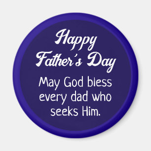 Imán Oración simple feliz día del padre: azul oscuro