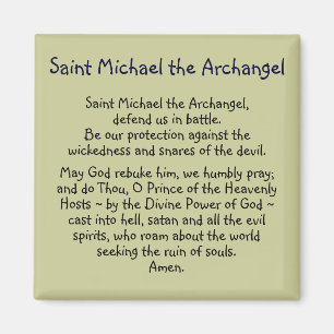 Imán Oración ~ St. Michael Magnet