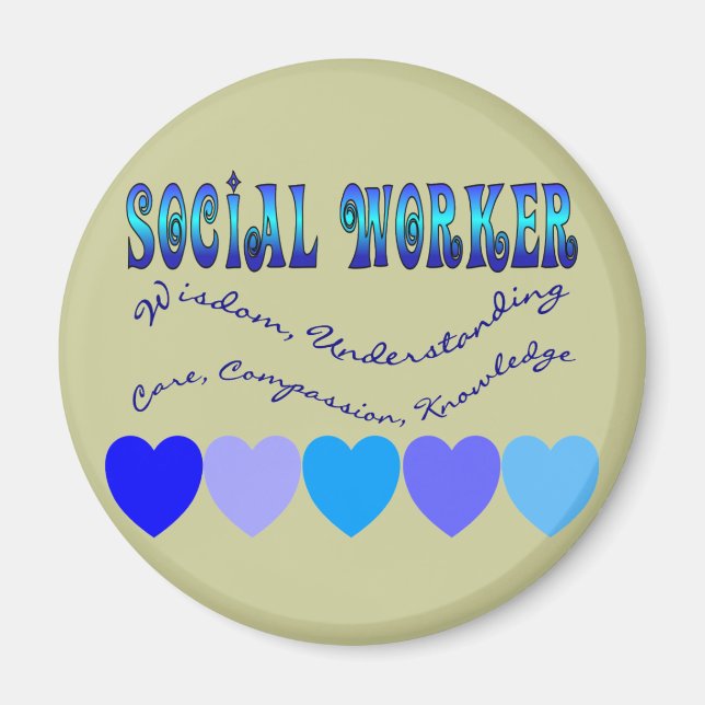 Imán ORADOR Social CORAZÓN AZUL (Frente)