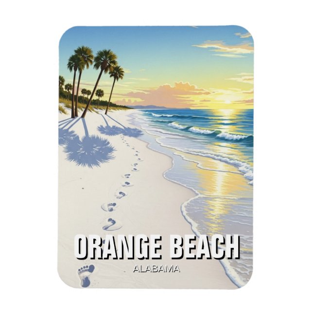 Imán Orange Beach Alabama Viajes (Vertical)