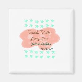 Imán Orange clouds twinkle twinkle little stars green