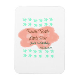 Imán Orange clouds twinkle twinkle little stars green