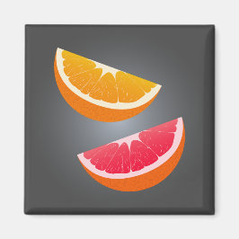 Imán Orange & Grapefruit Slice Refrigerator Magnet