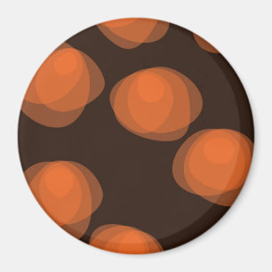 Imán Orange, modern, cool, trendy abstract flowers
