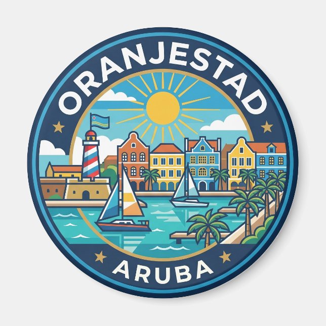 Imán Oranjestad Aruba (Frente)
