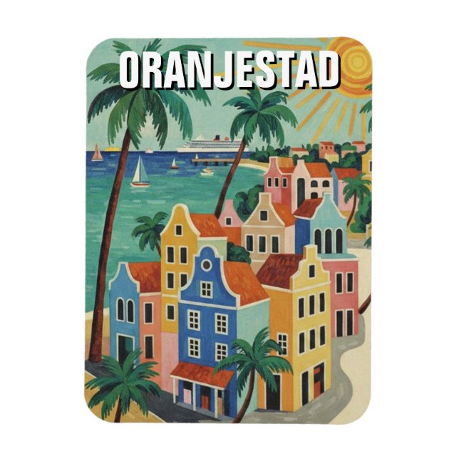 Imán Oranjestad Aruba Viajes (Vertical)