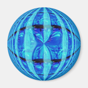 Imán Orb Blue fridge magnet round
