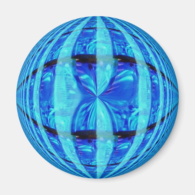 Imán Orb Blue fridge magnet round (Frente)