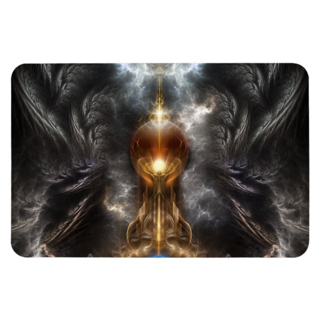 Imán Orb De Light Fractal Art Photo Magnet (Horizontal)
