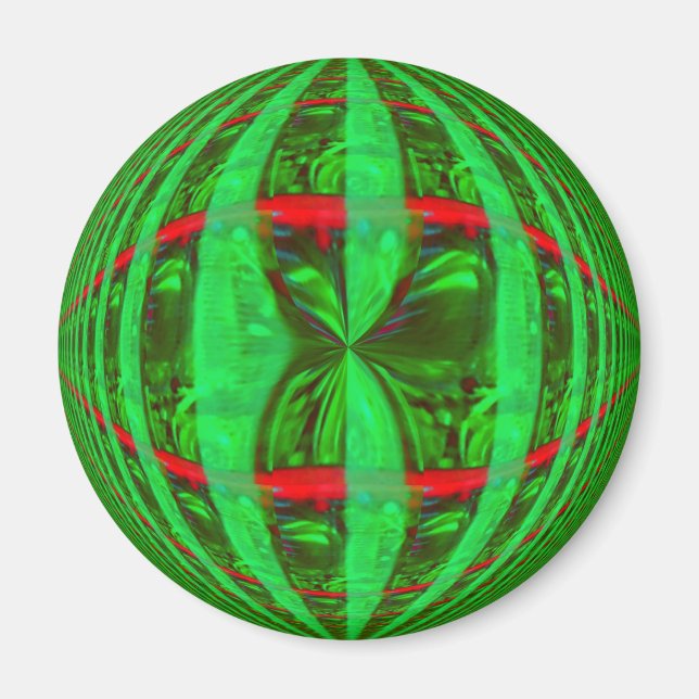Imán Orb Green fridge magnet round (Frente)