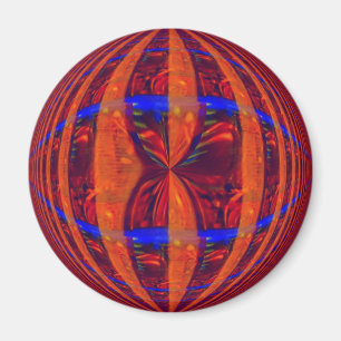 Imán Orb Red fridge magnet round