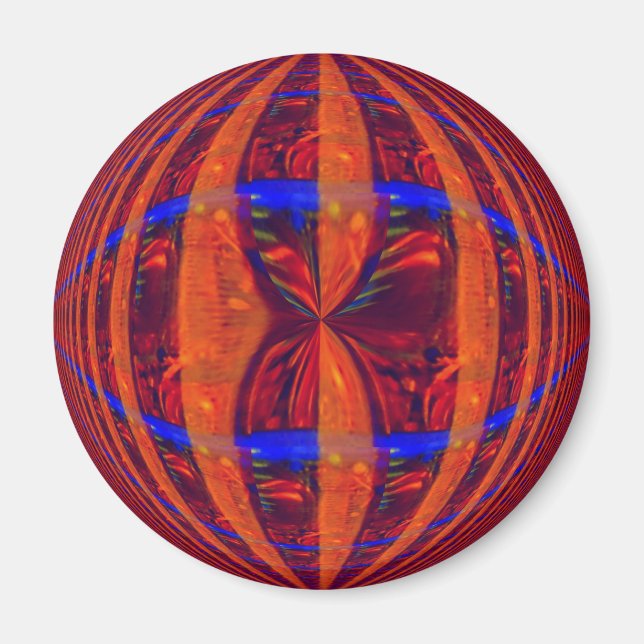 Imán Orb Red fridge magnet round (Frente)