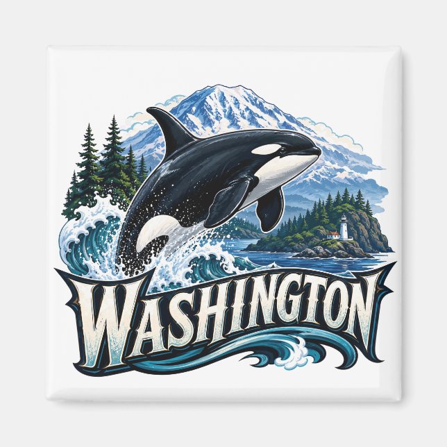 Imán Orca de Washington (Frente)