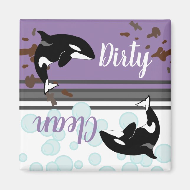 Imán Orca Killer Whale Dirty/Clean (Frente)