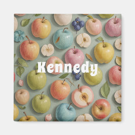 Imán Orchard Whimsy: fruta pastel