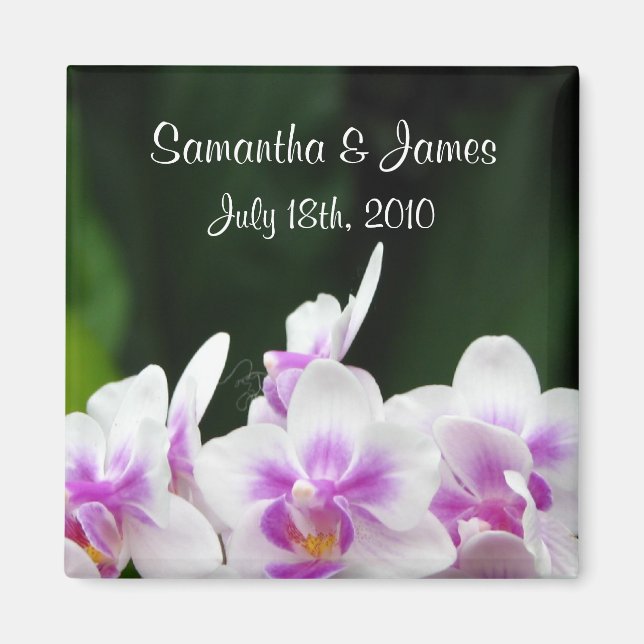 Imán Orchids Boda Magnet (Frente)