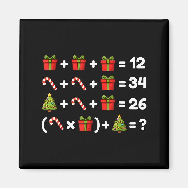 Imán Order Of Operations Quiz Christmas Math Teacher 67 (Frente)