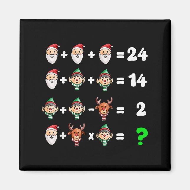 Imán Order Of Operations Quiz Christmas Math Teacher Xm (Frente)