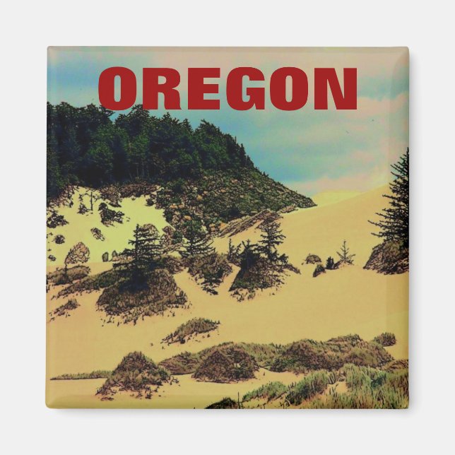 Imán Oregon Coast (Dunes) Magnet (Frente)