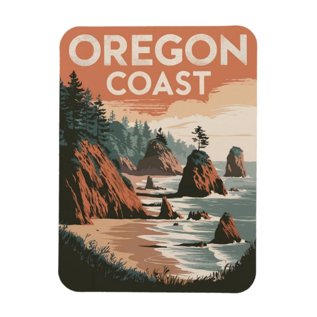 Imán Oregon Coast Vintage (Vertical)