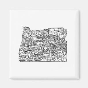 Imán Oregon Doodle